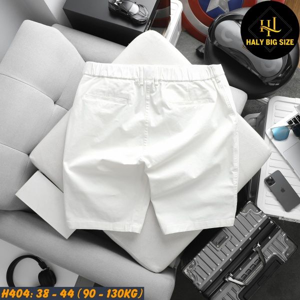 Quần short kaki nam lưng thun big size H404