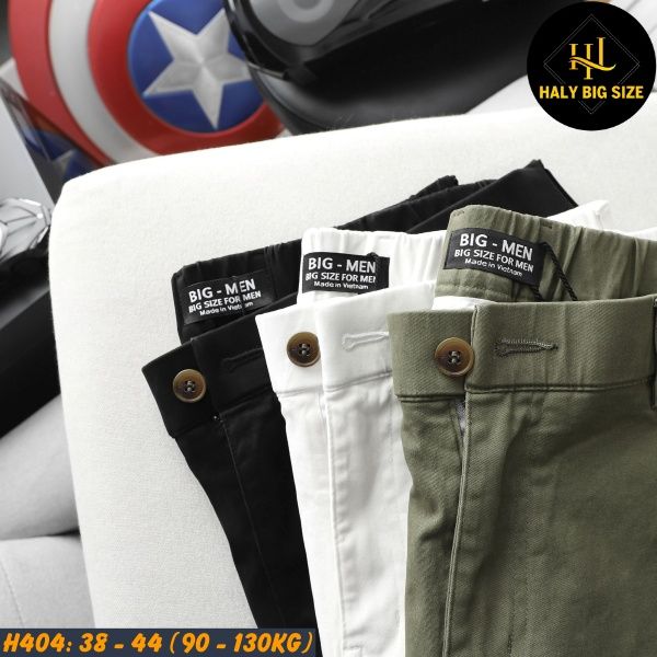 Quần short kaki nam lưng thun big size H404