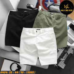 Quần short kaki nam lưng thun big size H404