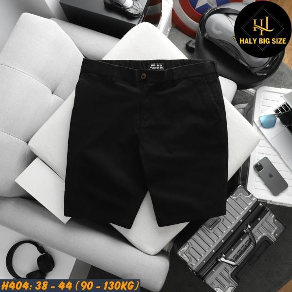 Quần short kaki nam lưng thun big size H404