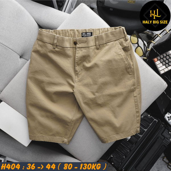 Quần short kaki nam lưng thun big size H404