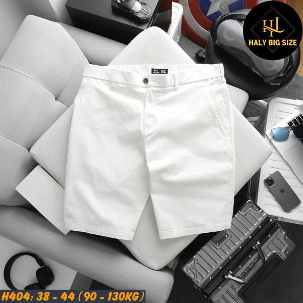 Quần short kaki nam lưng thun big size H404