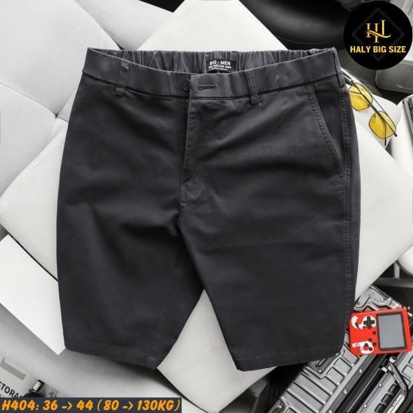 Quần short kaki nam lưng thun big size H404