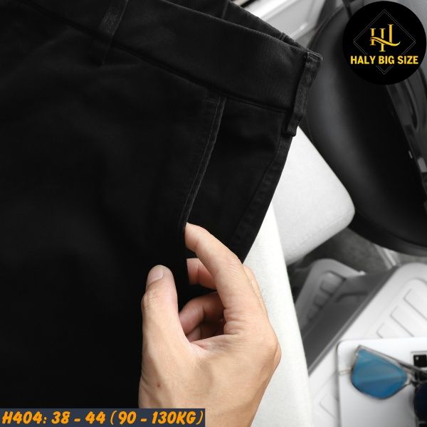 Quần short kaki nam lưng thun big size H404