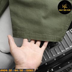 Quần short kaki nam lưng thun big size H404