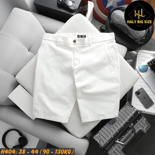 Quần short kaki nam lưng thun big size H404