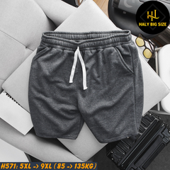 Quần short nỉ cua nam big size trơn dễ phối đồ H571
