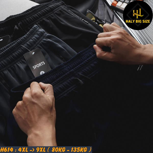 Quần short thun nam  big size trơn co giãn thoải mái H614