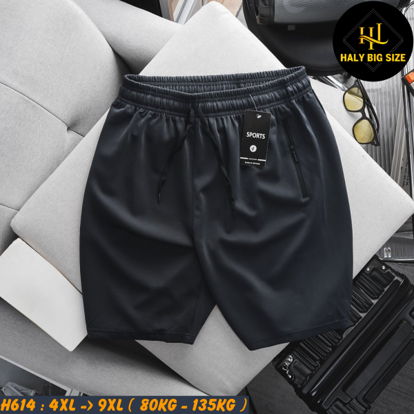 Quần short thun nam  big size trơn co giãn thoải mái H614