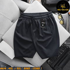 Quần short thun nam  big size trơn co giãn thoải mái H614