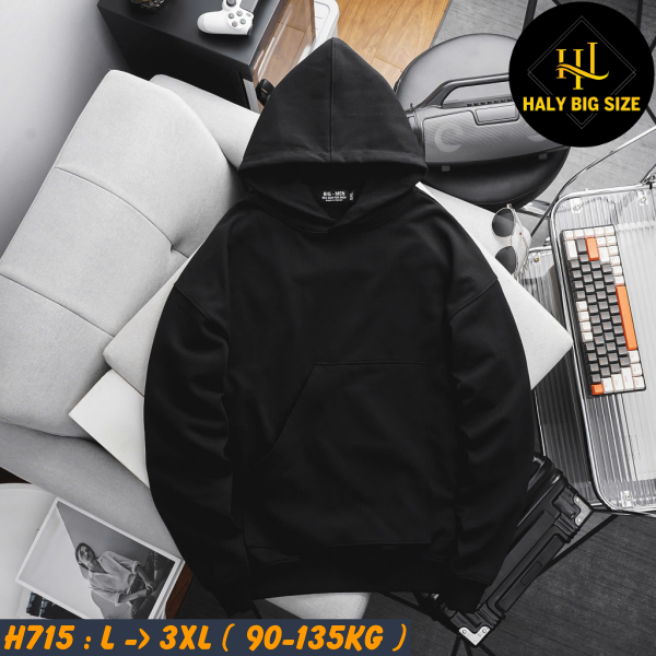 Áo khoác hoodie nam trơn big size H715