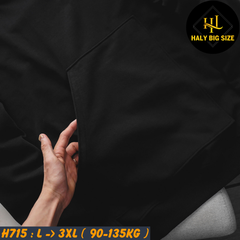Áo khoác hoodie nam trơn big size H715