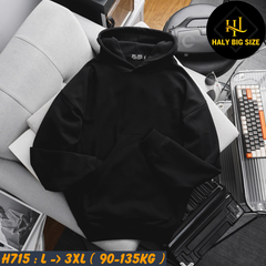 Áo khoác hoodie nam trơn big size H715