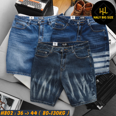Quần short jean nam big size họa tiết cá tính H802