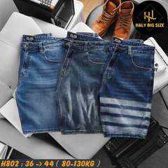 Quần short jean nam big size họa tiết cá tính H802