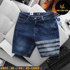 Quần short jean nam big size họa tiết cá tính H802