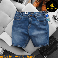 Quần short jean nam big size họa tiết cá tính H802