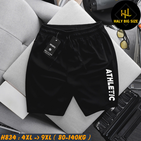 Quần short thun nam big size in phản quang ATHLETIC H834