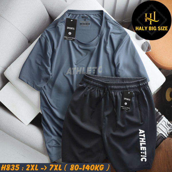 Đồ bộ nam big size thun lạnh siêu mát in chữ phản quang H835