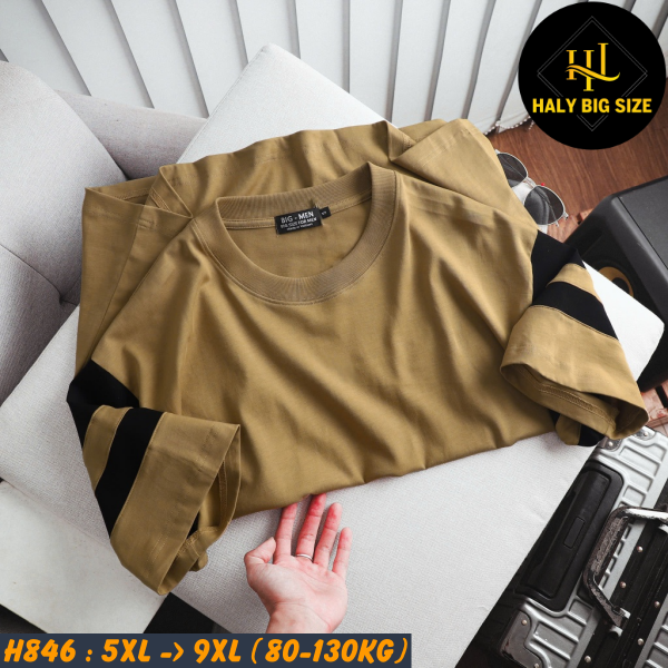 Đồ bộ nam big size cotton màu vàng phối sọc đen cao cấp H846