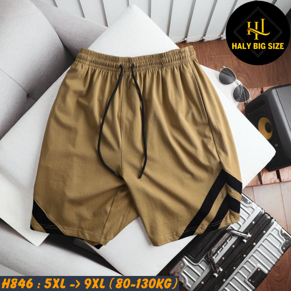 Đồ bộ nam big size cotton màu vàng phối sọc đen cao cấp H846