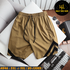 Đồ bộ nam big size cotton màu vàng phối sọc đen cao cấp H846