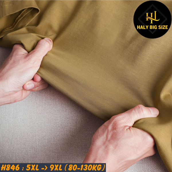 Đồ bộ nam big size cotton màu vàng phối sọc đen cao cấp H846