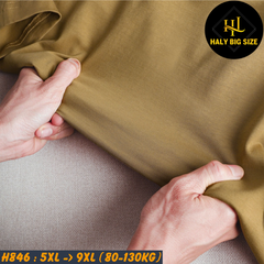 Đồ bộ nam big size cotton màu vàng phối sọc đen cao cấp H846
