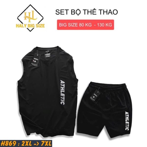 Đồ bộ nam big size 3 lỗ thể thao thun lạnh H869