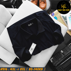 Áo polo nam big size cotton trơn H916