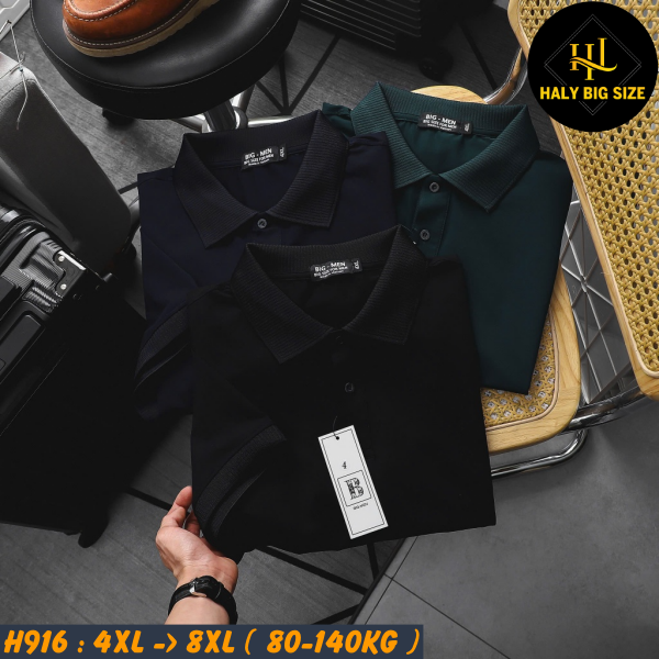 Áo polo nam big size cotton trơn H916