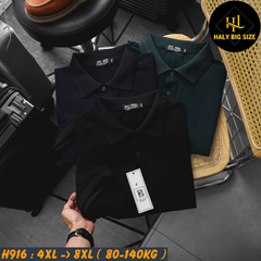 Áo polo nam big size cotton trơn H916