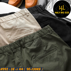 Quần kaki nam big size túi hộp ống suông lưng thun H992