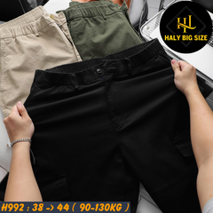 Quần kaki nam big size túi hộp ống suông lưng thun H992