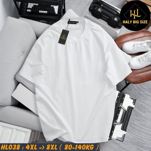 Áo thun nam big size trơn nhiều màu phù hợp chiều cao dưới 1m75 HL038