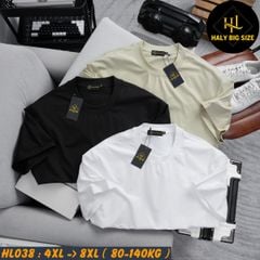 Áo thun nam big size trơn nhiều màu phù hợp chiều cao dưới 1m75 HL038