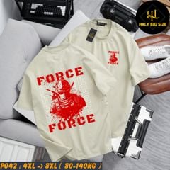 Áo thun nam big size in FORCE đẹp mắt P042