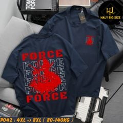 Áo thun nam big size in FORCE đẹp mắt P042