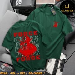 Áo thun nam big size in FORCE đẹp mắt P042