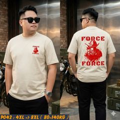 Áo thun nam big size in FORCE đẹp mắt P042