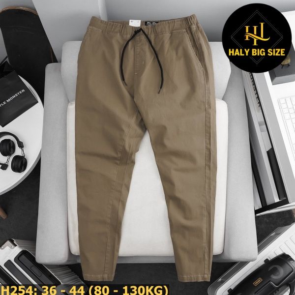 Quần kaki nam big size lưng thun thoải mái H254