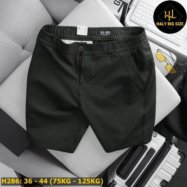 Quần short kaki big size lưng thun H286