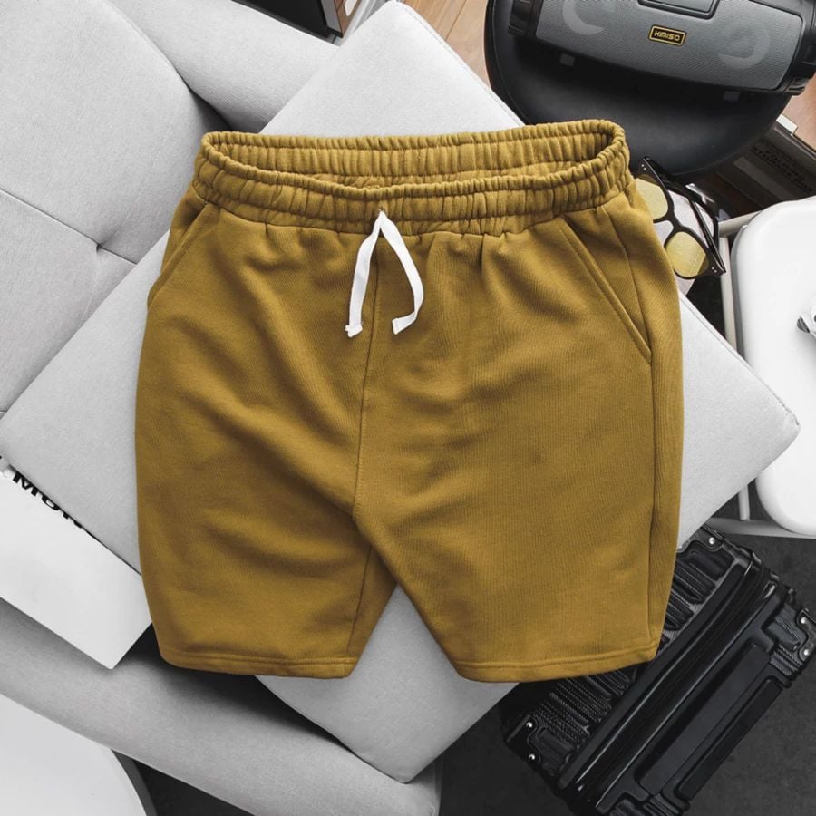 Quần short nỉ cua nam big size trơn dễ phối đồ H571