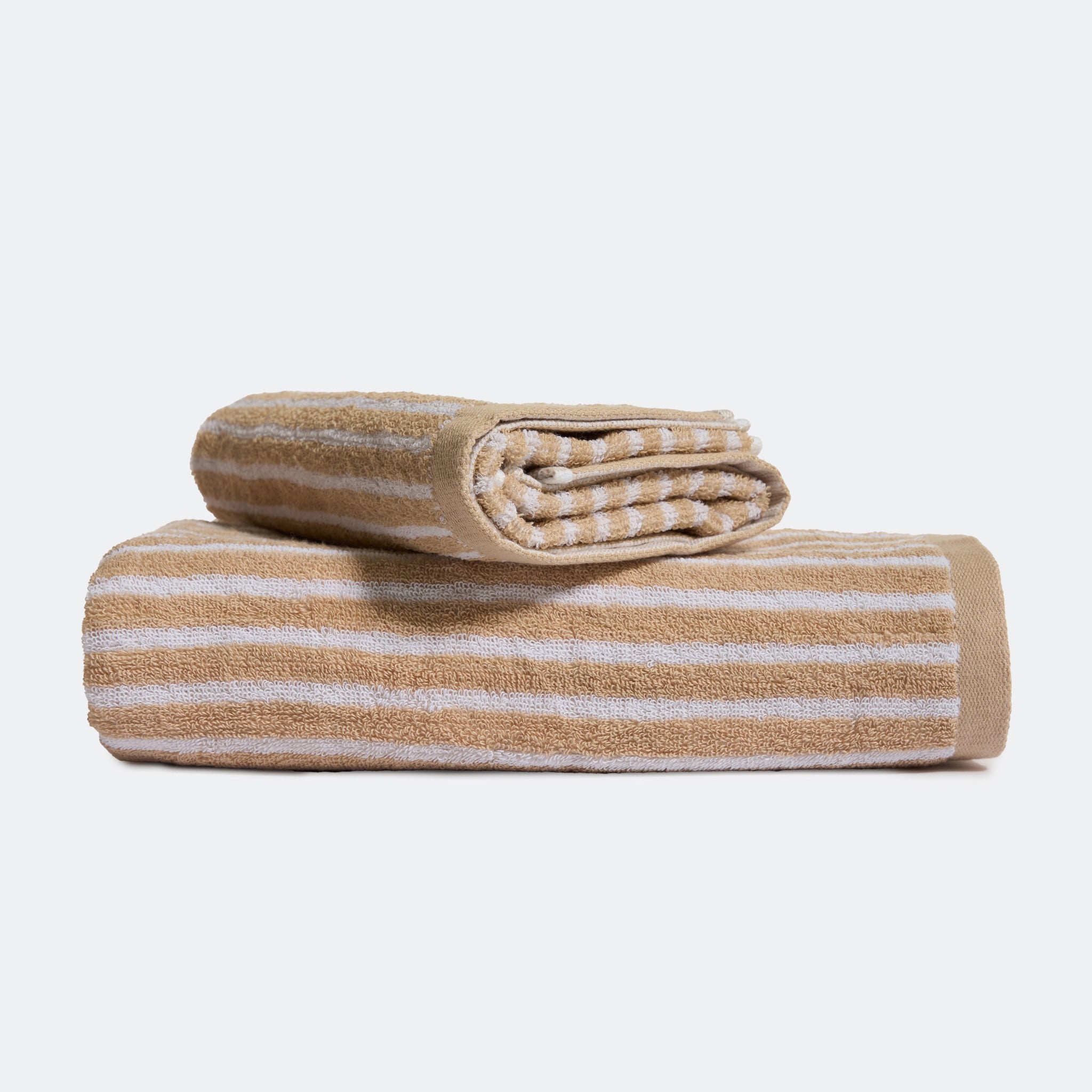 Khăn Cotton cao cấp - Họa tiết Sọc nâu