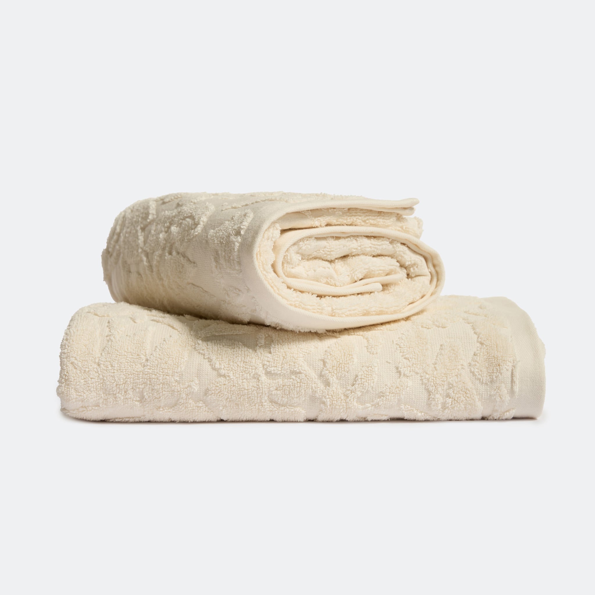 Khăn Cotton cao cấp - Họa tiết Hoa be
