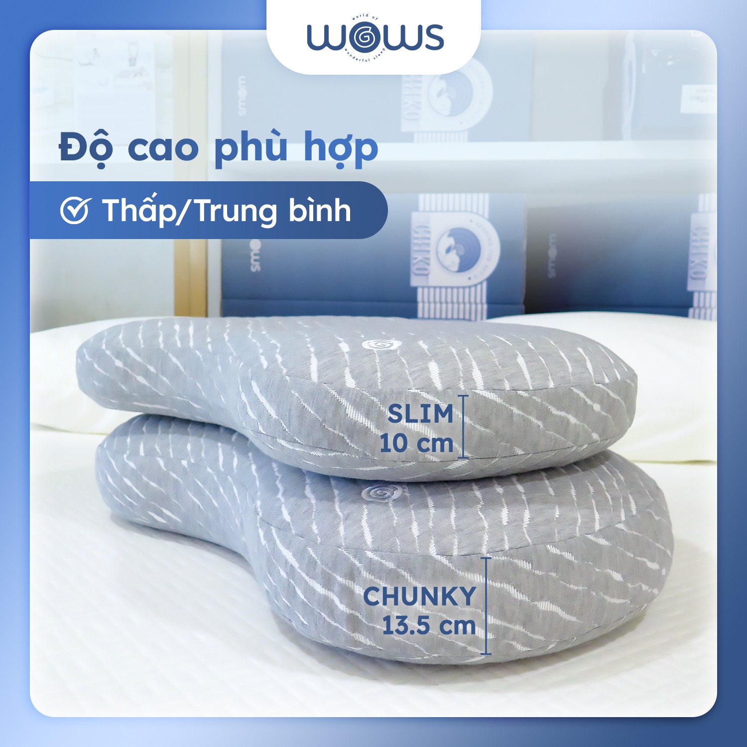 Gối Sleepy Bean hiệu WOWS