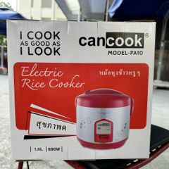 Nồi cơm điện nắp gài lòng nồi tráng men 1.8 lít PA10 hiệu CANCOOK mới 100%