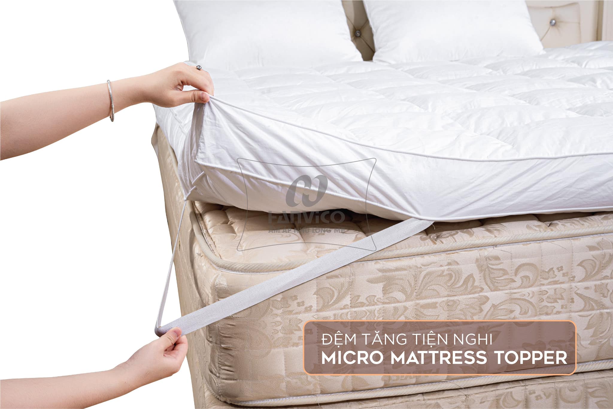 Topper Microfiber HANVICO tiêu chuẩn khách sạn 5 sao