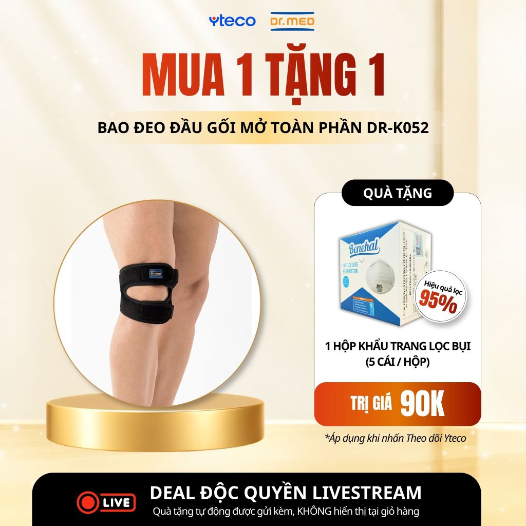 Bao đeo đầu gối mở toàn phần Dr.MED DR-K052 - YTECO