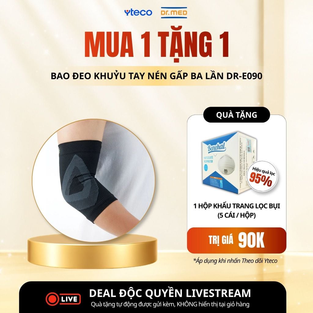 Bao đeo khuỷu tay nén gấp ba lần Dr.MED DR-E090 - YTECO